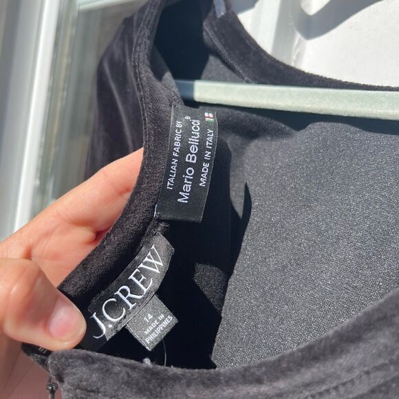 J Crew Scoop Back Sheath Velvet Dress in Italian Made Fabric NWT - Picture 7 of 11